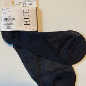 Hue socks black metallic one size